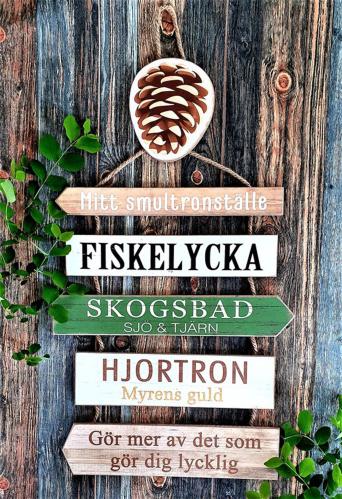 Skilt - Natur Skilt - Tre - 66 x 37 cm - www.frokenfraken.se