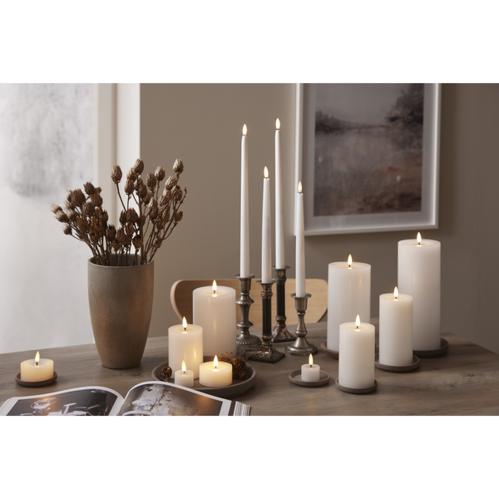 Batterilys - Hvit - LED Votivlys - 7 cm - Flamme Flow - 2 stk - www.frokenfraken.se