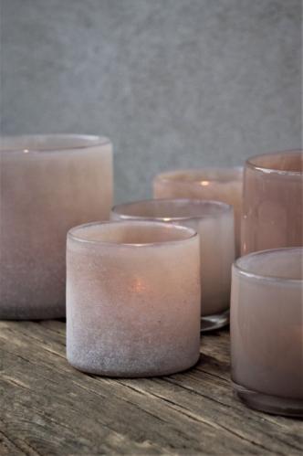Lyslykt - Lumiere Sand - 12 x 12 cm - Bidra til Barncancerfonden - www.frokenfraken.se