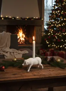 Lysstake - Gris - Hvit - 21 cm - www.frokenfraken.se