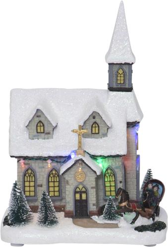 Julkirke med belysning - 27 cm - www.frokenfraken.se