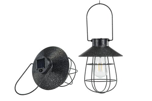 Lampe - Solcelle Hengende - Svart - 17 x 22 cm - www.frokenfraken.se