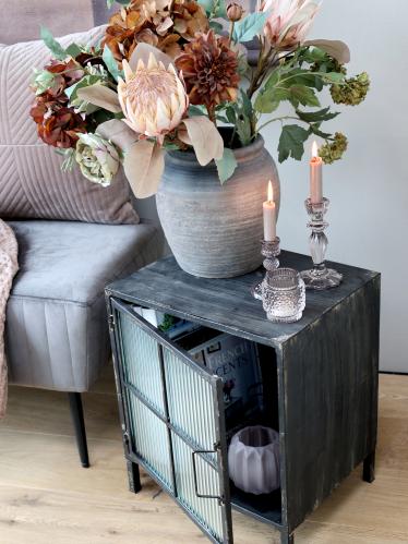 Skap med riflete glassdører - 46,5 x 40 - 2-pakning - www.frokenfraken.se