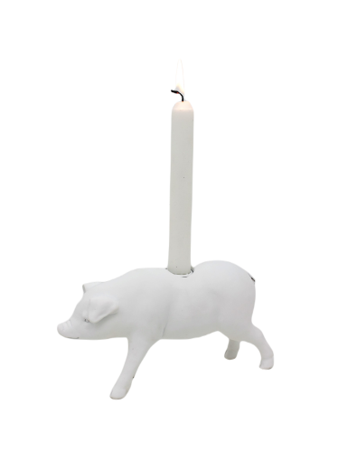 Lysstake - Gris - Hvit - 21 cm - www.frokenfraken.se