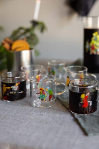 Glöggservis - 9 deler - Barnen i Bullerbyn - Glass - 45 × 27 × 11 cm - www.frokenfraken.se