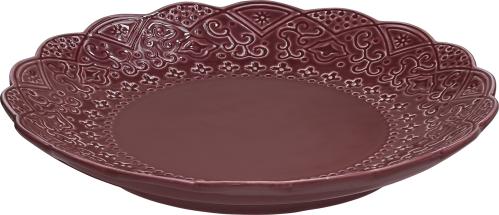 Orient assiett vinrød - Ø19 cm - www.frokenfraken.se