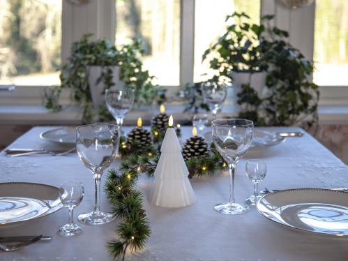 Blocklys - Juletre Hvit LED - 18 cm - www.frokenfraken.se