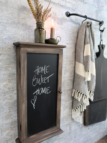 Nyckelskåp med griffeltavla - Antik brun - 53 x 28 cm - www.frokenfraken.se