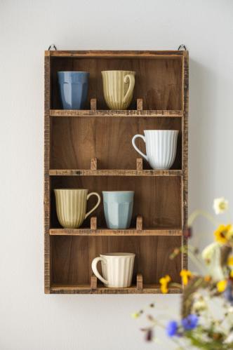 Vegghylle med 12 rom - Tre - 61 x 36 cm - www.frokenfraken.se