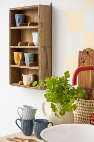 Vegghylle med 12 rom - Tre - 61 x 36 cm - www.frokenfraken.se