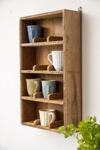 Vegghylle med 12 rom - Tre - 61 x 36 cm - www.frokenfraken.se
