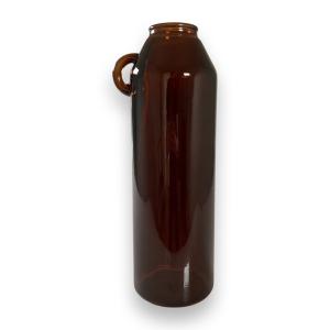 Glassvase - Glassflaske med løkke - Brun - Ø17 x 45 cm - www.frokenfraken.se