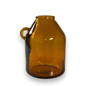 Glasvase - Glassflaske med løkke - Brun - Ø21 x 25,5 cm - www.frokenfraken.se