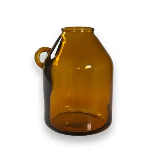 Glasvase - Glassflaske med løkke - Brun - Ø21 x 25,5 cm - www.frokenfraken.se