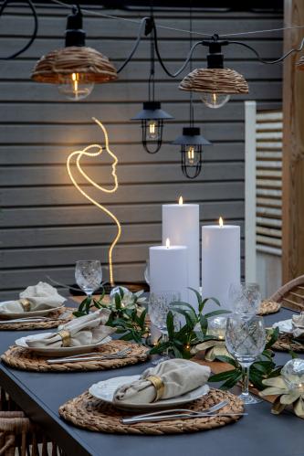 Batterilys LED - Flamme - 32,5 cm - Utendørs - www.frokenfraken.se