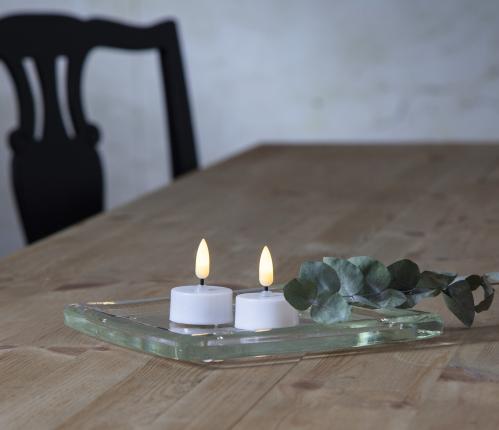 Batterilys - Votivlys Basic - 2 pakke - 5 x Ø3,8cm - Timer - www.frokenfraken.se