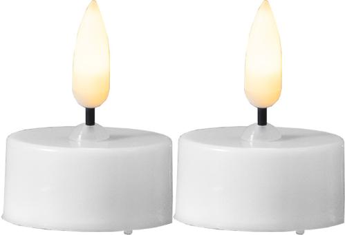 Batterilys - Votivlys Basic - 2 pakke - 5 x Ø3,8cm - Timer - www.frokenfraken.se