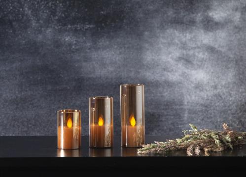 Batterilys - M-Twinkle - Glassholder - Amber - 5 x 7.5 x 5 cm - www.frokenfraken.se