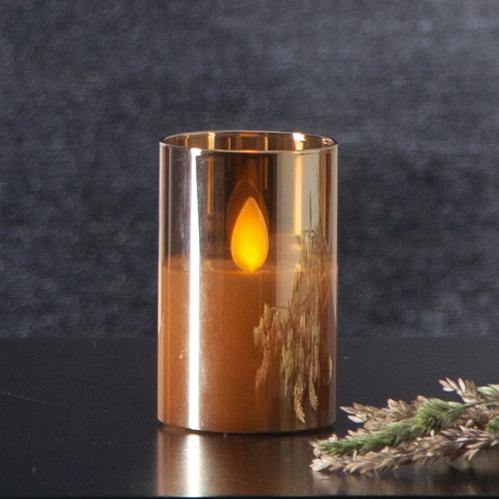 Batterilys - M-Twinkle - Glassholder - Amber - 5 x 7.5 x 5 cm - www.frokenfraken.se