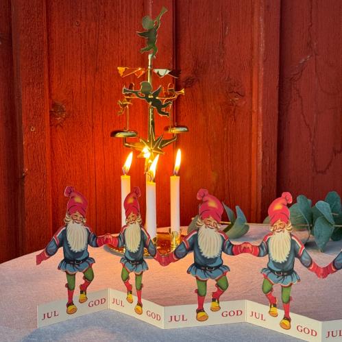 Papirstripe - Nisse - God Jul - 12 x 60 cm - www.frokenfraken.se