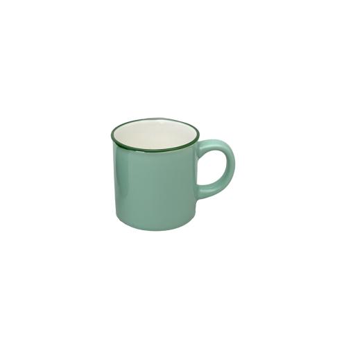 Mugg - Lys grønn med grønn kant - 6-pakning - Keramikk - 10 x 8,5 cm - www.frokenfraken.se