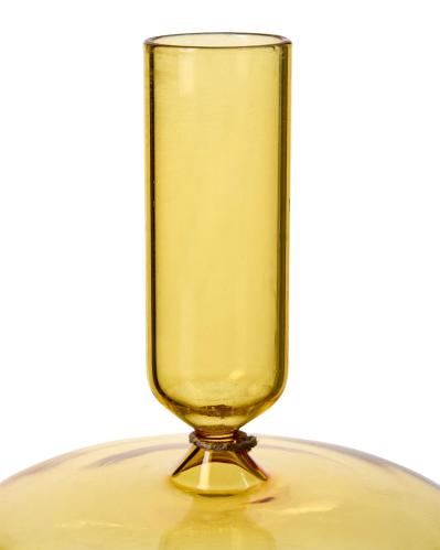 Lysstake - Gult Glass - Ø10 x 14 cm - www.frokenfraken.se