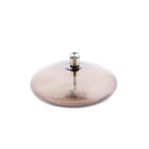 Oljelampe - Glass - Rund Platt - champagne- Ø14 cm - www.frokenfraken.se