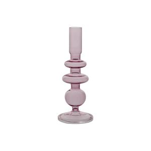 Lysstake - Rosa Glass - Ø9 x 20 cm - www.frokenfraken.se