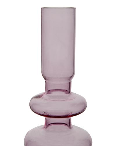 Lysstake - Rosa Glass - Ø9 x 20 cm - www.frokenfraken.se