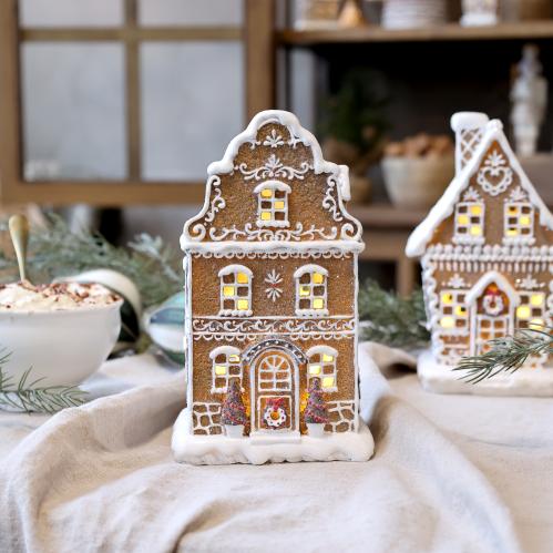 Pepperkakehus – LED – 21 x 12 x 10 cm - www.frokenfraken.se