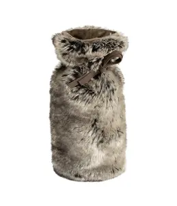 Vinpåse – Breay Bear – Grå/Brun – Fuskepels – 30 x 13 cm - www.frokenfraken.se