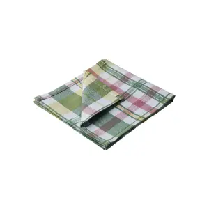 Serviett - Grønn/Rosa/Gul/Hvit - Rutete - 6-pakning - www.frokenfraken.se