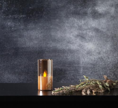 Batterilys - M-Twinkle - Glassholder - Amber - 5 x 10 x 5 cm - www.frokenfraken.se