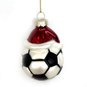 Julekule – Fotball – Glass – 5 cm - www.frokenfraken.se