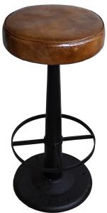Barstol - Jærn/læder - 77 x 35 x 35 cm - www.frokenfraken.se