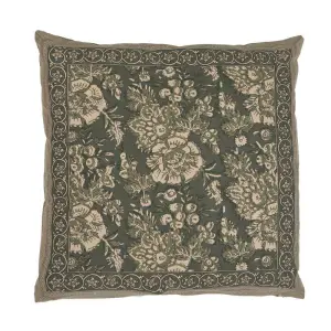 Kuddfodral - SONIA - MØRKGRØN - 48x48 cm - www.frokenfraken.se
