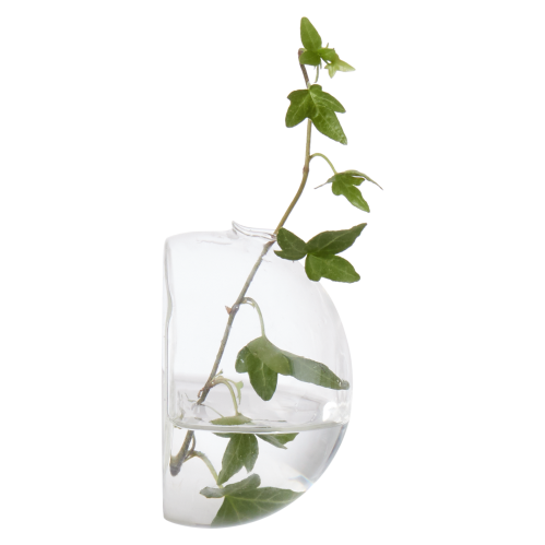 Vase for vegg - Glasskule - Ø9 cm - www.frokenfraken.se