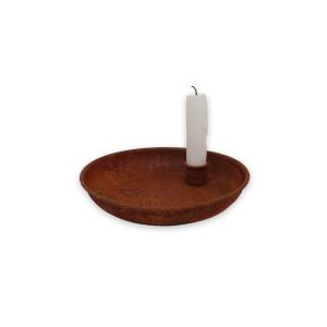 Lysestake – Rust – Ø18 x 5 cm - www.frokenfraken.se