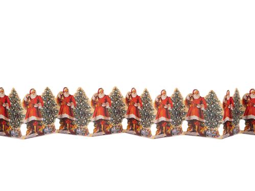 Julpynt - Gammeldags Pappersrad - Tomte Julgran - 9,5 x 120 cm - www.frokenfraken.se