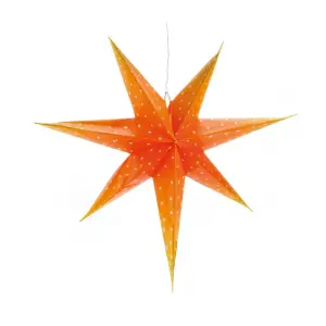 Adventsstjerne - Klassisk Gammeldags Oransje - 100 cm - www.frokenfraken.se