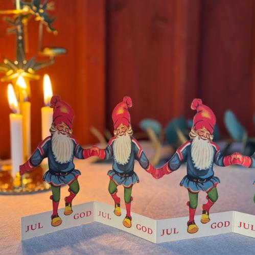 Papirstripe - Nisse - God Jul - 12 x 60 cm - www.frokenfraken.se