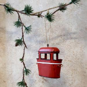 Julekule – Skilift – 9 x 9 x 4 cm - www.frokenfraken.se