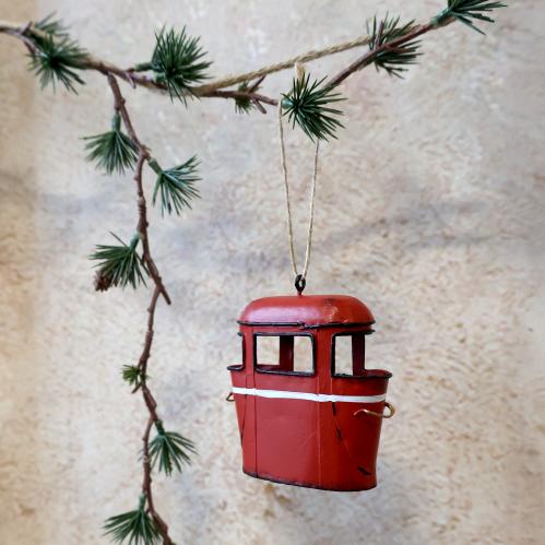 Julekule – Skilift – 9 x 9 x 4 cm - www.frokenfraken.se