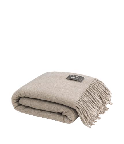 Filt - Pledd - LIVIGNO taupe - Ull - 180 x 130 cm - www.frokenfraken.se