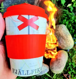 Kopp med lokk - Fjällfika - Ledkryss - 12 cm - www.frokenfraken.se