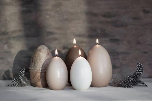 Lys - Egglys - Gås egg - Lin - 9 x 13 cm - www.frokenfraken.se