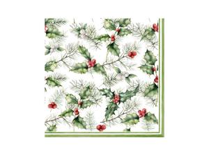 Servietter - Holly Mistel - 20-pakning - 33 x 33 cm - www.frokenfraken.se