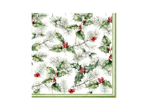 Servietter - Holly Mistel - 20-pakning - 33 x 33 cm - www.frokenfraken.se