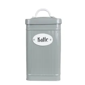 Plåtboks Hugo Kaffe - Grønn - B12 x H24 x D8 cm - www.frokenfraken.se