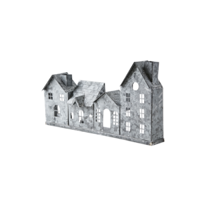 Lyslykt - Hus - Grå/Hvit - 37 cm - www.frokenfraken.se